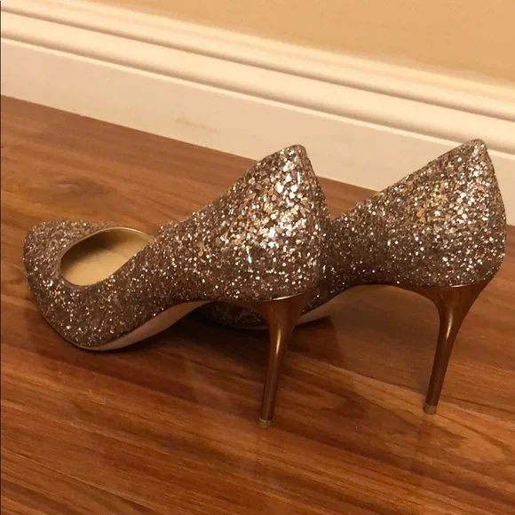 Jimmy Choo Esme Glitter heel in size 37.5